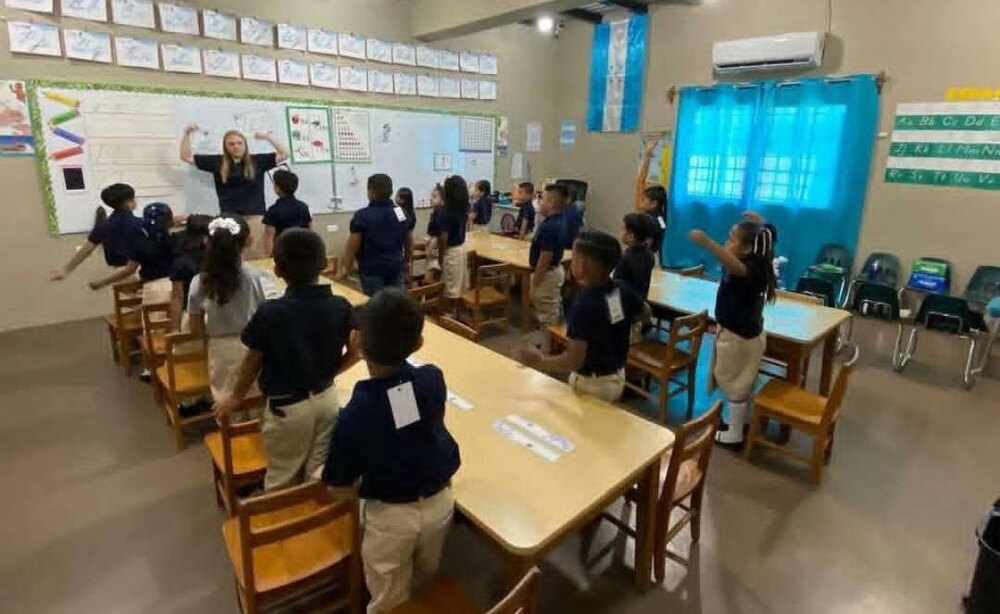 A classroom at Hope Christian Academy