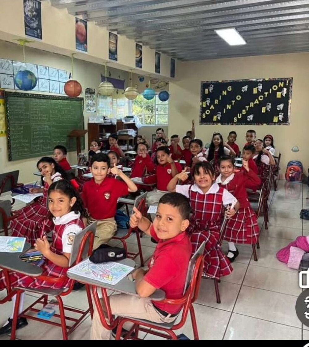 A classroom at New Life Bilingual School