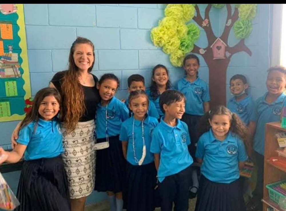 A class at Solid Rock Education Center